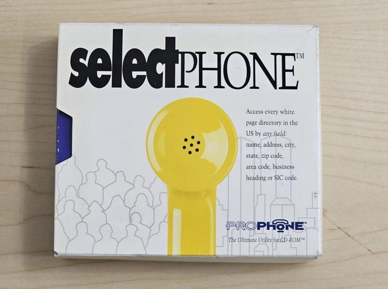 Select Phone 1995 Phonebook On CD-ROM US Missing One CD