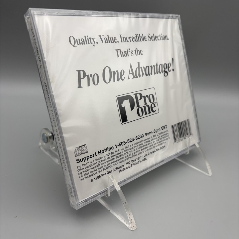 Vintage 1995 Pro One Multimedia High School Grammar CD-ROM PC Software SEALED gallery