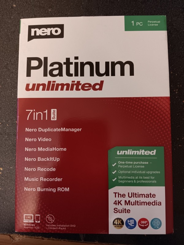 Nero Platinum Unlimited 7 in 1 Video Editing Software Suite ~ New