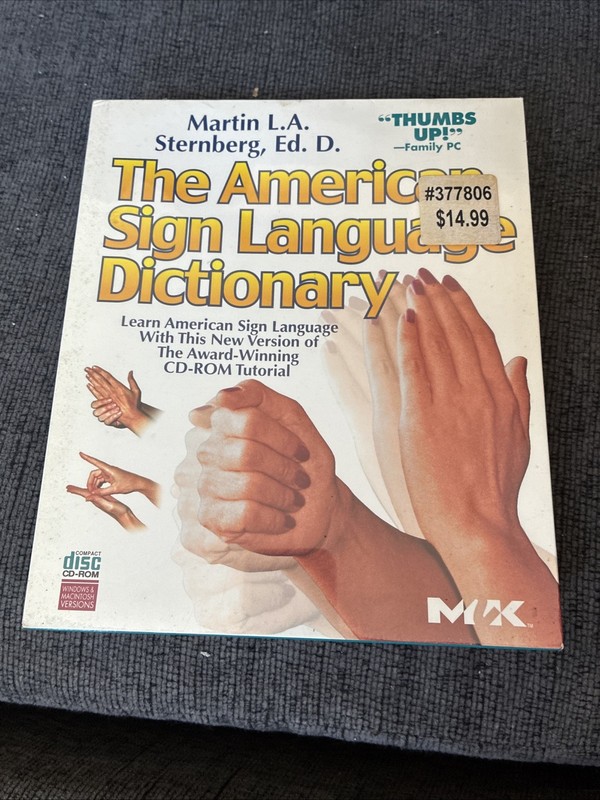 The American Sign Language Dictionary Multimedia 2000 Inc CD Macintosh PC New