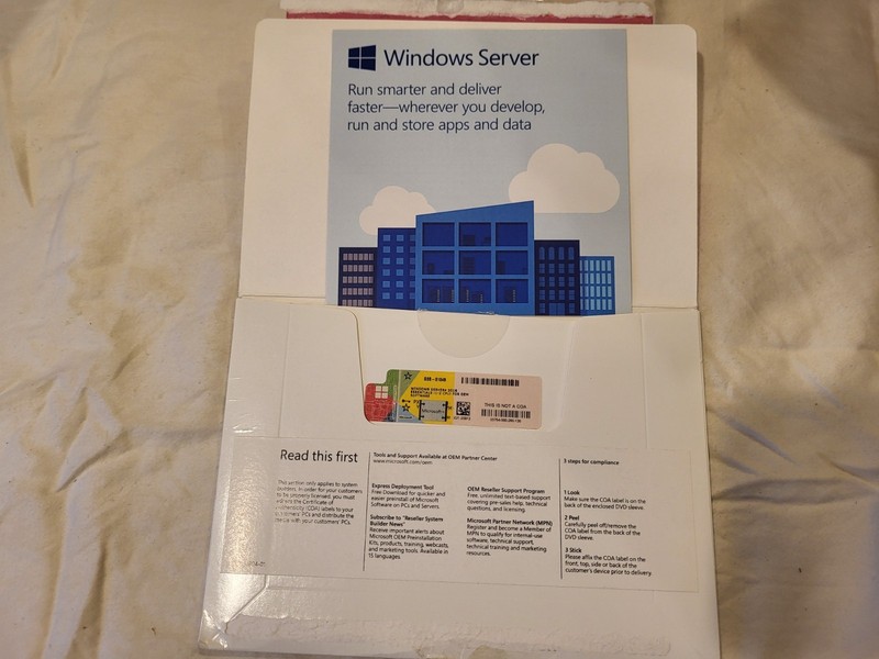 Microsoft Windows Server Essentials 2016 DSP DVD, G3S-01045