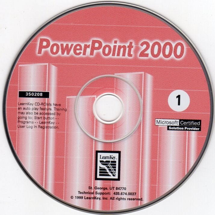 Learnkey MicroSoft PowerPoint 2000 Training (PC-CD, 1999) Win – NEW CD in SLEEVE