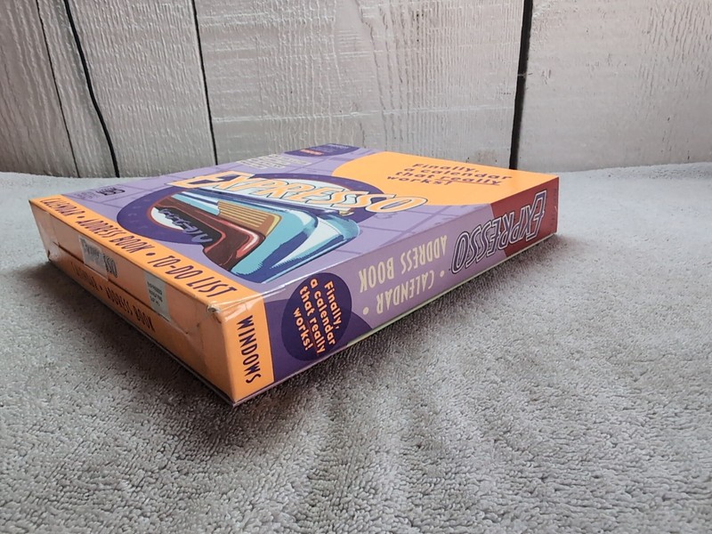 OPEN BOX Expresso Calendar Address Book 1994 Berkeley PC Big Box 3.5" Floppy gallery