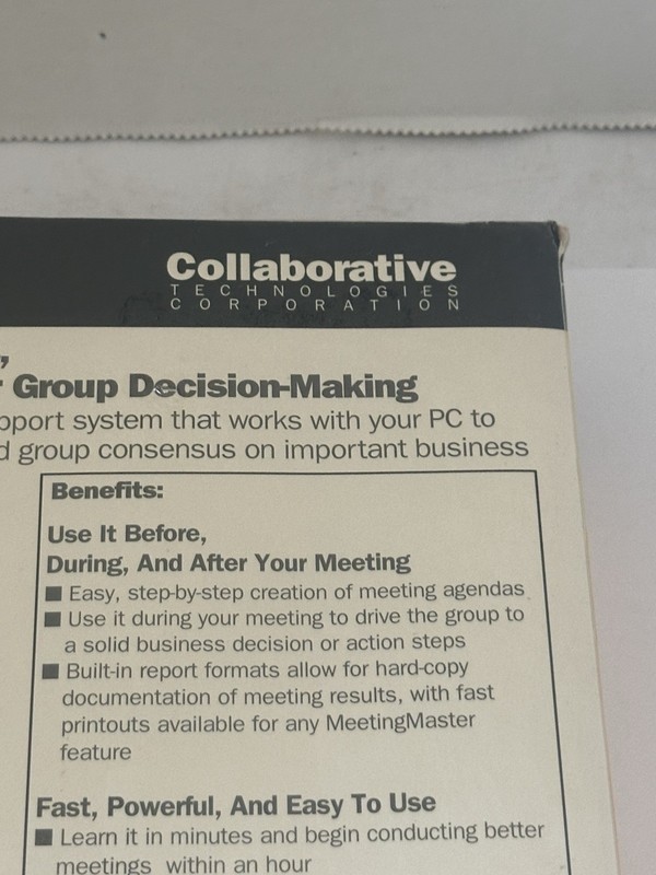 MeetingMaster For Pc-Assisted Meetings - Vintage Software 1993 gallery