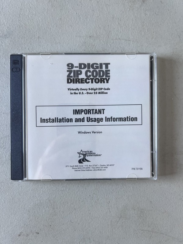 QuickBooks Pro 4.0 & 9-Digit Zip Code Directory Windows Software CD Lot