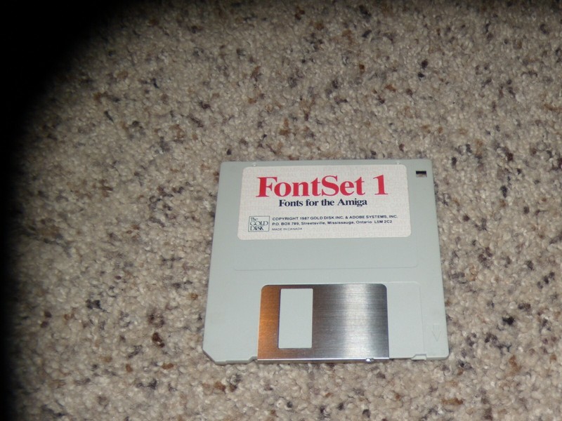 FontSet 1 Fonts for the Amiga – Commodore Amiga Program on 3.5″ disk