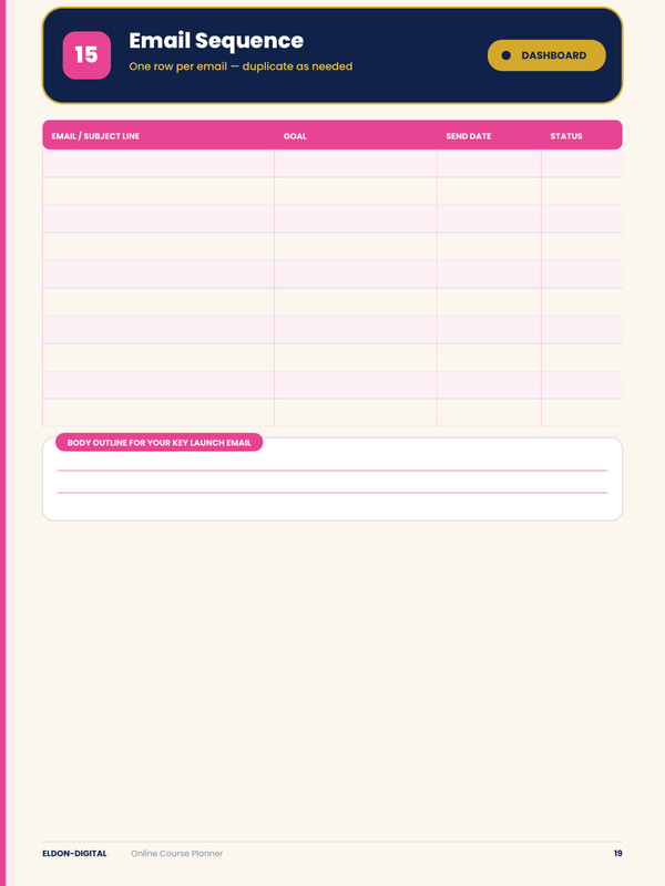 Online Course Planner Digital Template GoodNotes Hyperlinked PDF iPad Planner gallery
