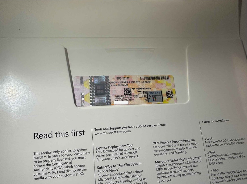Microsoft Windows Server 2025 Datacenter Edition - 48 Core License gallery