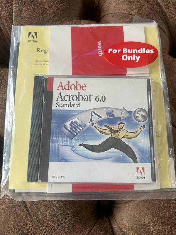 Adobe Acrobat 6.0 Standard For Windows w/ Serial Number BUNDLE Brand New Sealed