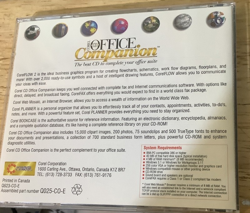 Corel Office Companion CD Office Suite Vintage PC Computer Program Software New gallery