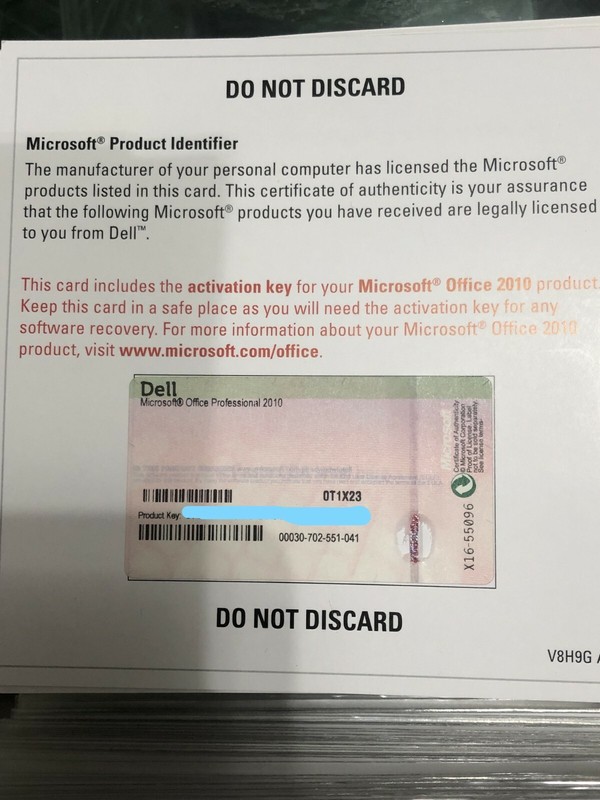 Microsoft Office Professional 2010 Product Activation Key Card ONLY NO Disc gallery