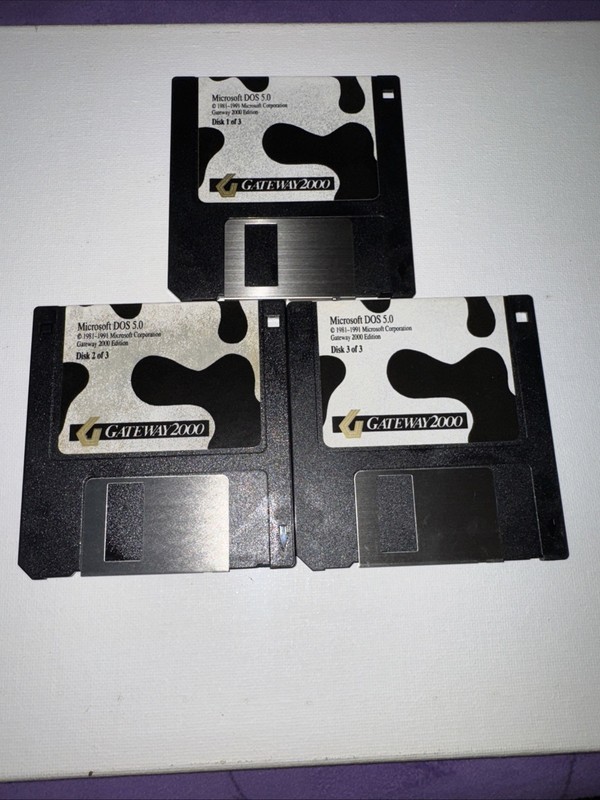 Rare Vintage Gateway 2000 Floppy Disks 1-3 Tools On Top Untested