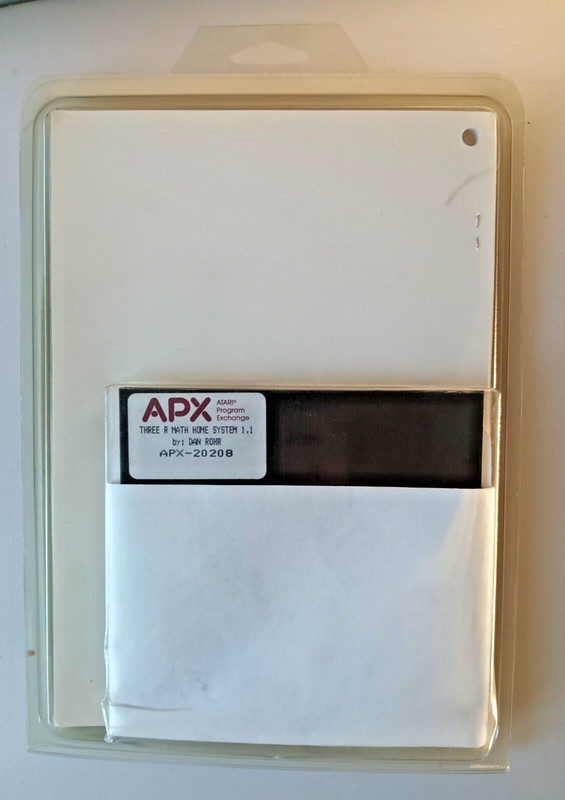 Three R Math Home System;Learning Atari 400/800/LX/XE W/Disk Drive APX-20101 NOS gallery