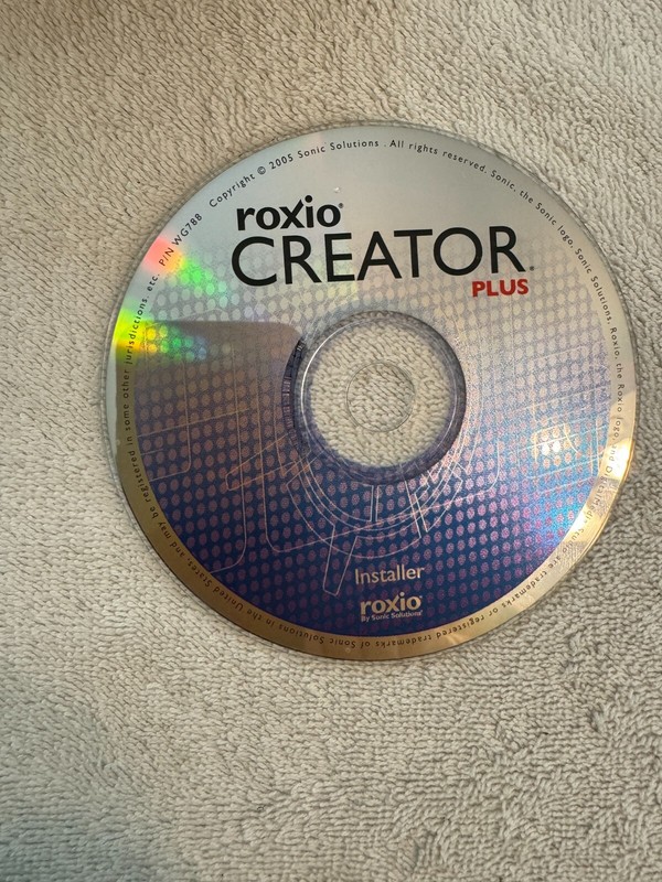 Roxio Creator Plus – 2005 Sonic Solutions Windows XP