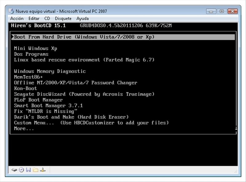 Original Hiren’s 15.2 Windows 2000 XP Boot disk CD Toolkit Password recovery