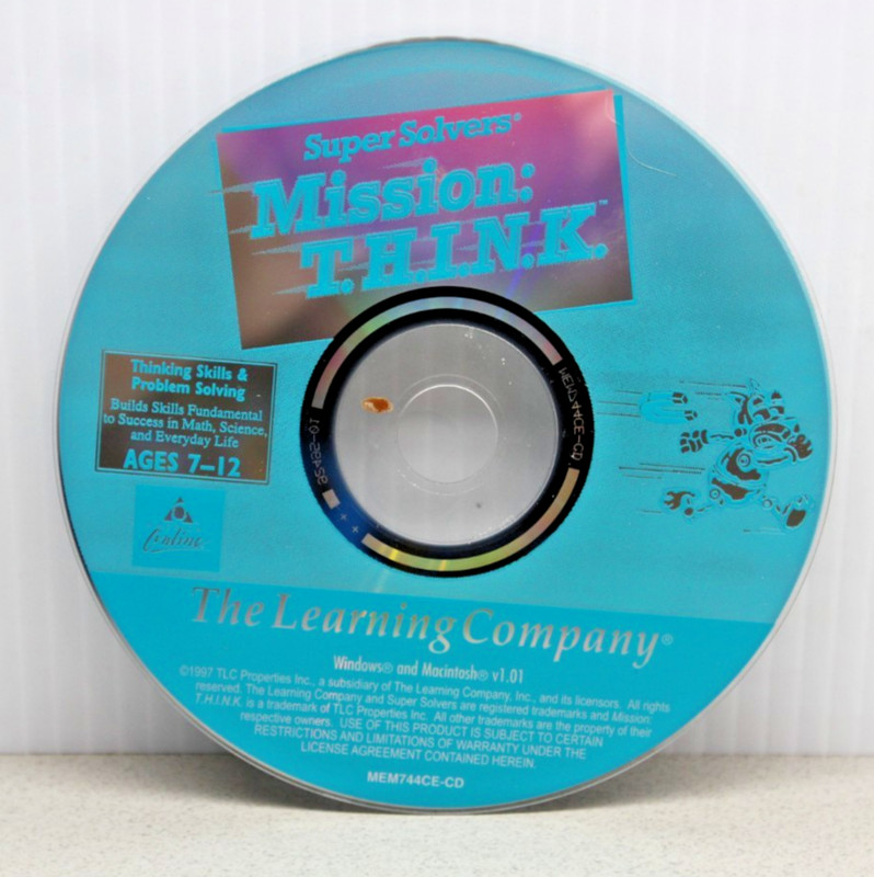 Super Solvers Mission THINK PC Game CDrom Thinking Skills Educational V1.0 1997