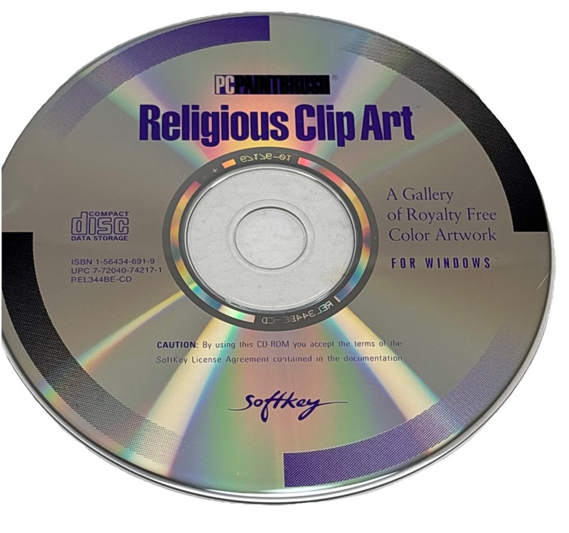 SOFTKEY Religious clip art Platinum CD-ROM 1994 Microsoft compatible gallery
