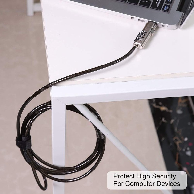 Laptop Cable Locks Combination Lock 4 Digital Password Security Anti... gallery