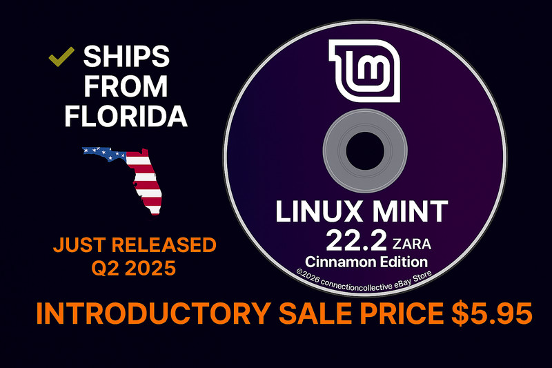 Linux Mint 22.2 ZARA Cinnamon 64bit Version Released Q2 2025 BOOTABLE LIVE DVD