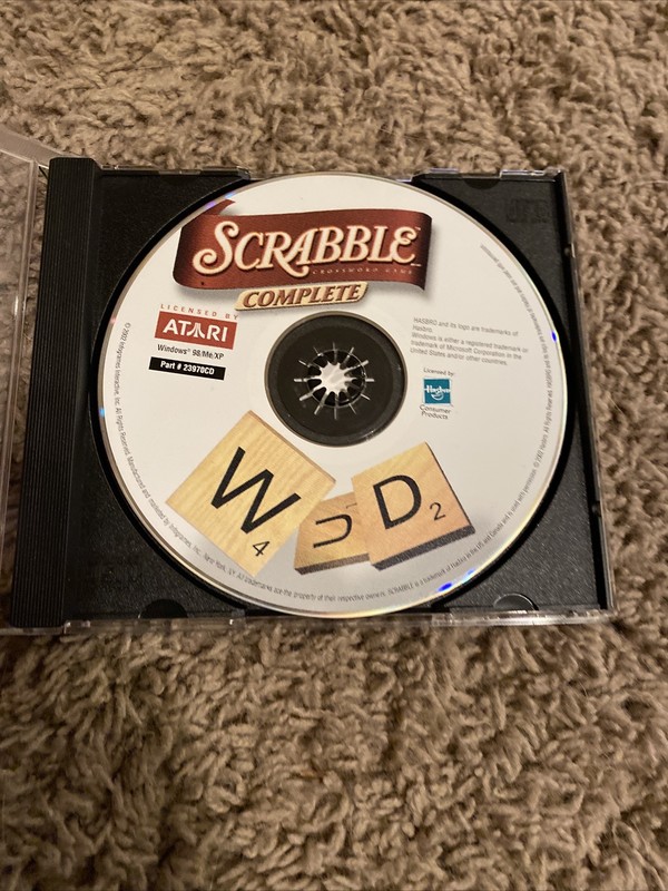Scrabble Crossword Game CD-ROM Windows 98/ME/XP Hasbro Encore 2006 Disc Only