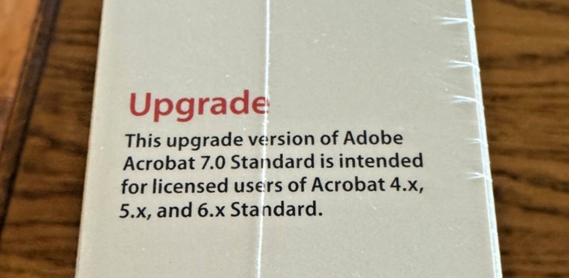 Adobe Acrobat 7.0 Standard Upgrade Windows XP 22001980- NEW & FACTORY SEALED- gallery