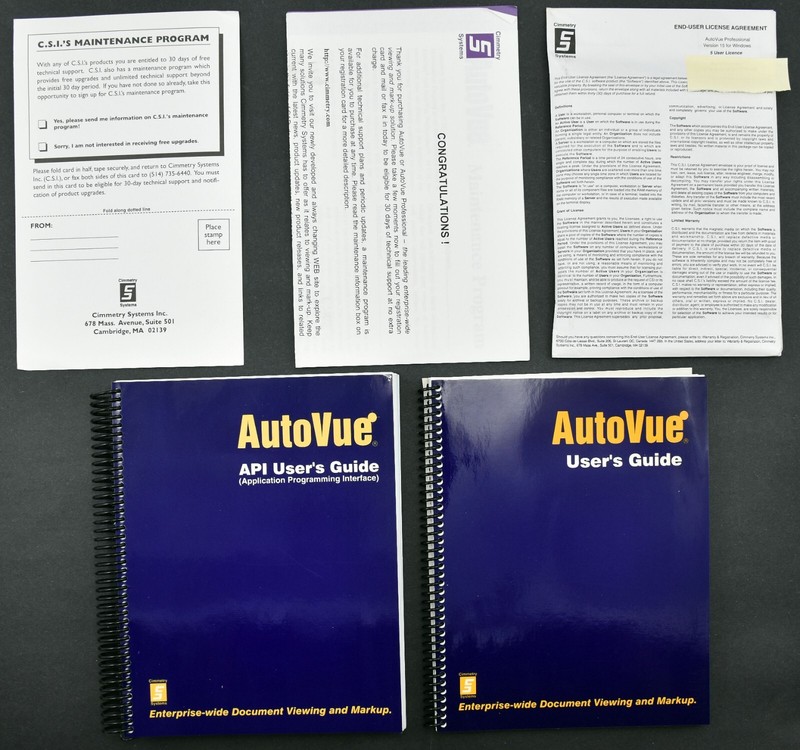 VINTAGE – Cimmetry Systems Autovue Professional Version 15 – 5 User License