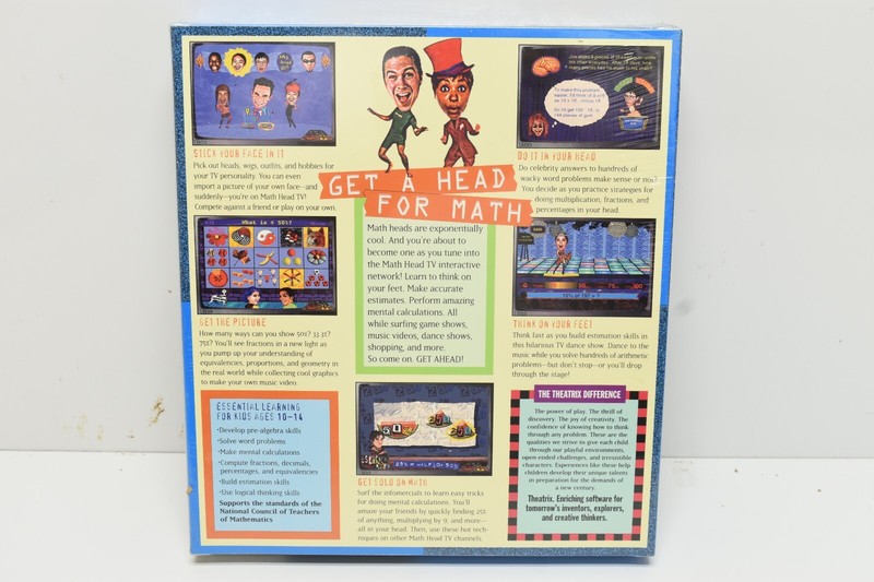 Math Heads By Theatrix PC Win MAC CD-ROM Ages 10-14 Math Tutor Game Age 10-14 gallery