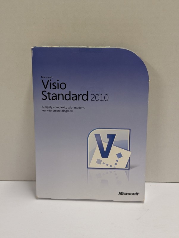 Microsoft Visio Standard 2010 Used Product Key Code Disc DVD Original Packaging