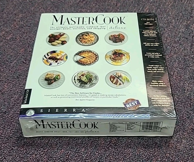 Master Cook Deluxe CD-Rom (Brand New & Factory Sealed!) Ships Immediately