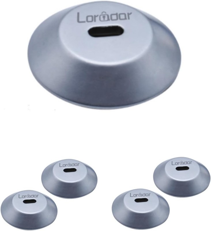 Anchor Plate Adhesive Security with Slot for Cables to Silver 5Pack