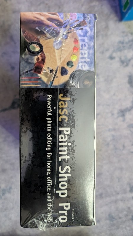 Jasc Paint Shop Pro 5 PC Big Box - FACTORY SEALED - Vintage 1998 NOS Rare gallery