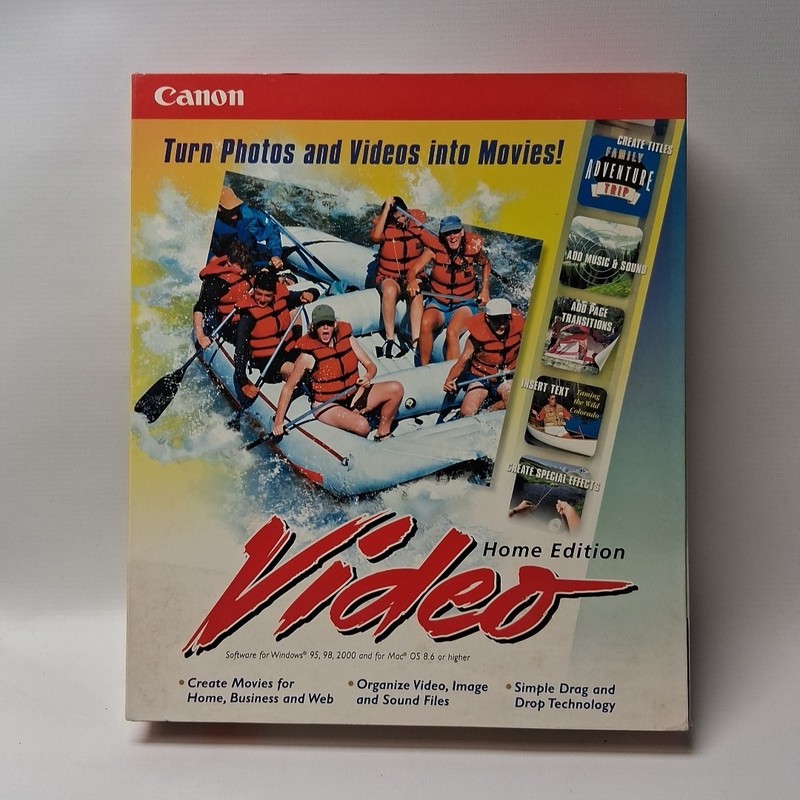 Vintage CANON VIDEO HOME EDITION, PC/MAC Software WINDOWS 95, 98, 2000 & MAC OS