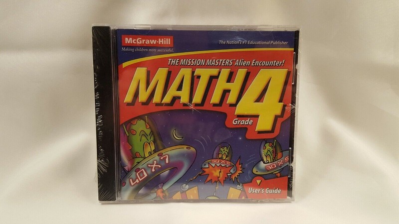 MATH GRADE 4 Mission Masters User Guide (McGraw-Hill) CD-ROM PC & MAC (SEALED)