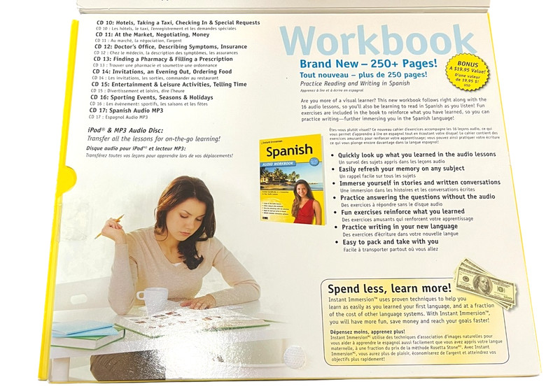 Speak SPANISH Deluxe Edition INSTANT IMMERSION 16 Audio CDs + 288-page WORKBOOK gallery