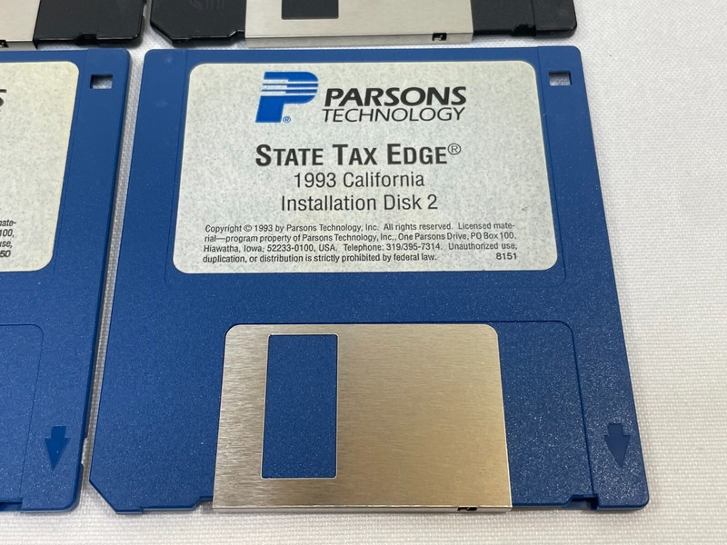 Vintage 1993 Parsons Technology Software State & Personal Tax Edge 3.5" Floppy 4 gallery