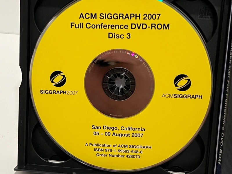 ACM Siggraph 2007 San Diego Full Conference DVD Video ROM 4 Disc Set gallery