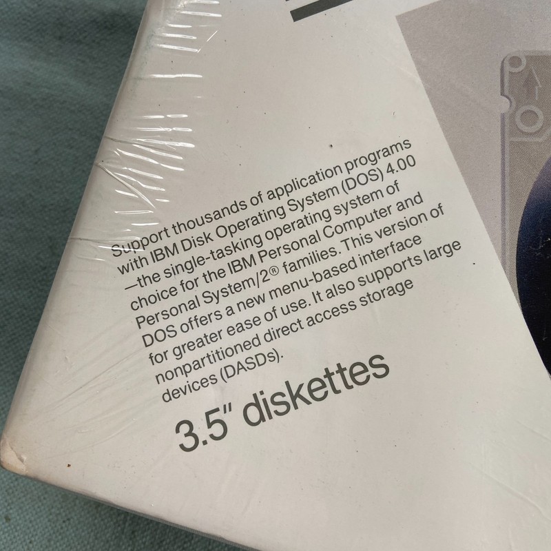 IBM Disk Operating System DOS Version 4.00 3.5" Diskettes NEW SEALED PS/2 PC gallery