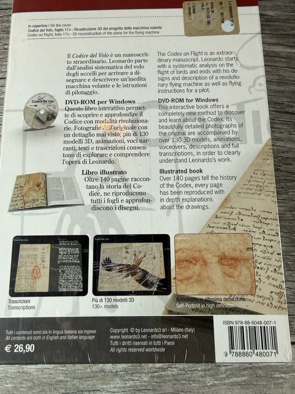 Codice Del Volo Codex On Flight DVD-ROM Windows Leonardo da Vinci B27 gallery