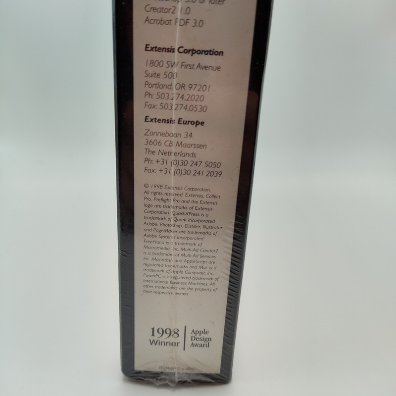 Rare Brand New Sealed 1988 Extensis Preflight Pro 2.1 Package Collectible gallery