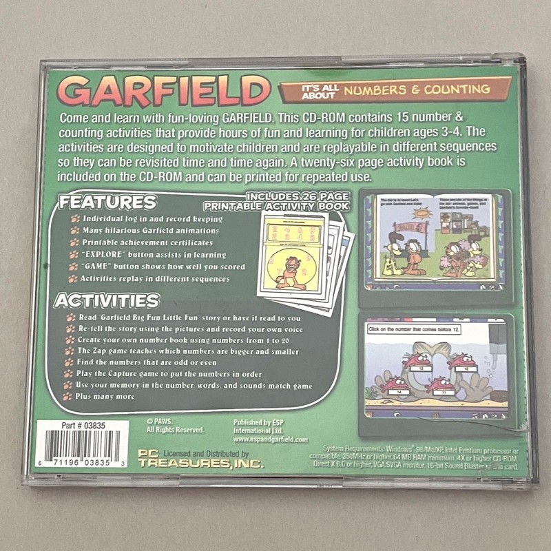 Garfield Learning PC It's All About Letters and Words Numbers and Counting gallery
