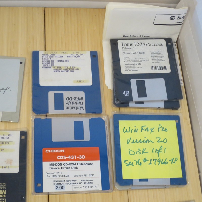 Untested Lot of PC Computer Software 3.5 in. Floppy Disks in Banx Storage Caddy gallery