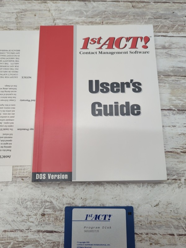 1st Act Contact Management Software Dos Version 1991 3.5 Floppy gallery