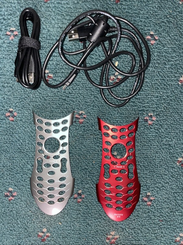 Logitech Harmony Advanced Universal Remote 676Guide &2 Face Plates & 2,Cables