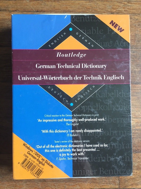 Routledge German Technical Dictionary Universal-Worterbuch der Technik Englisch