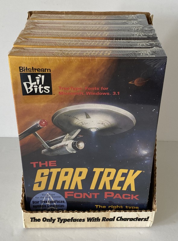 Star Trek Bitstream Font Pack MS-DOS Windows 3.1 Store Display 1992 Lot Of 6 gallery