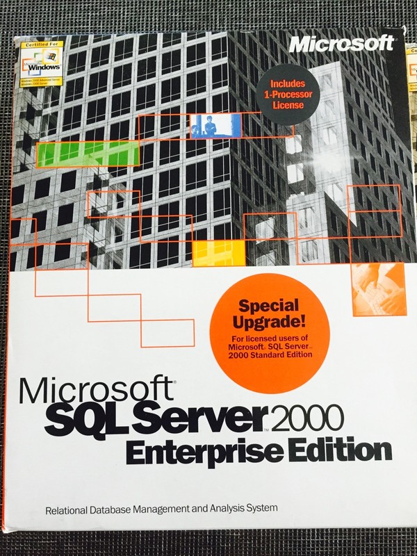 MS SQL Server 2000 Enterprise 1 CPU Version English with VAT Invoice