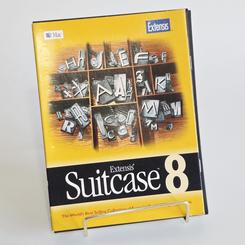 Extensis Suitcase 8 PC CD Vtg Software 1999 w Keys Apple Mac 7.5.5 8.5 OS System