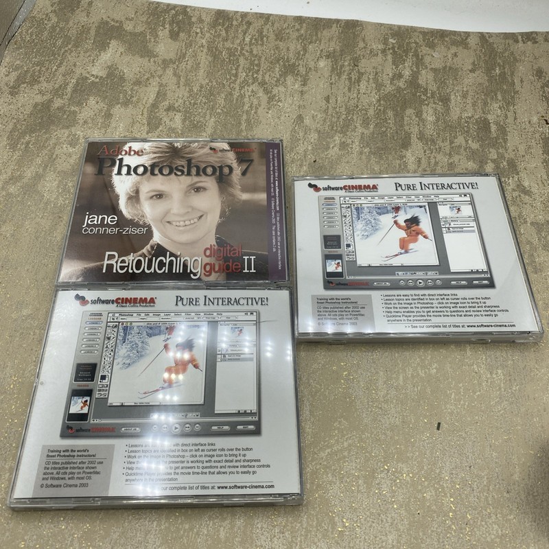 Lot Of 3-Adobe Photoshop 7 Retouching Techniques Software -By Jane Conner-Ziser gallery