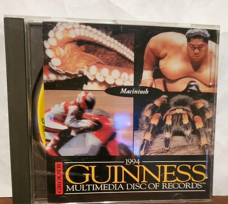 1994 Grolier World’s Guinness Multimedia Disc of Records CD-rom Macintosh