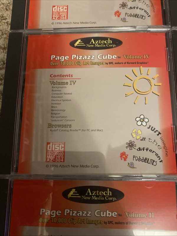 Page Pizazz Cube Over 10,000 Clip Art Images, 5,000 Fonts Box Set 6 CD for PC gallery